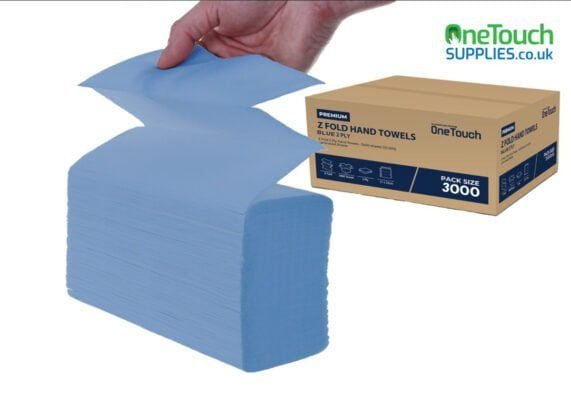 Onetouch Z Fold Interfold Towels Ply Blue Sheets