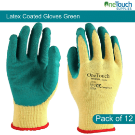 Green Latex Coated Gloves - Durability, Comfort, and Protection