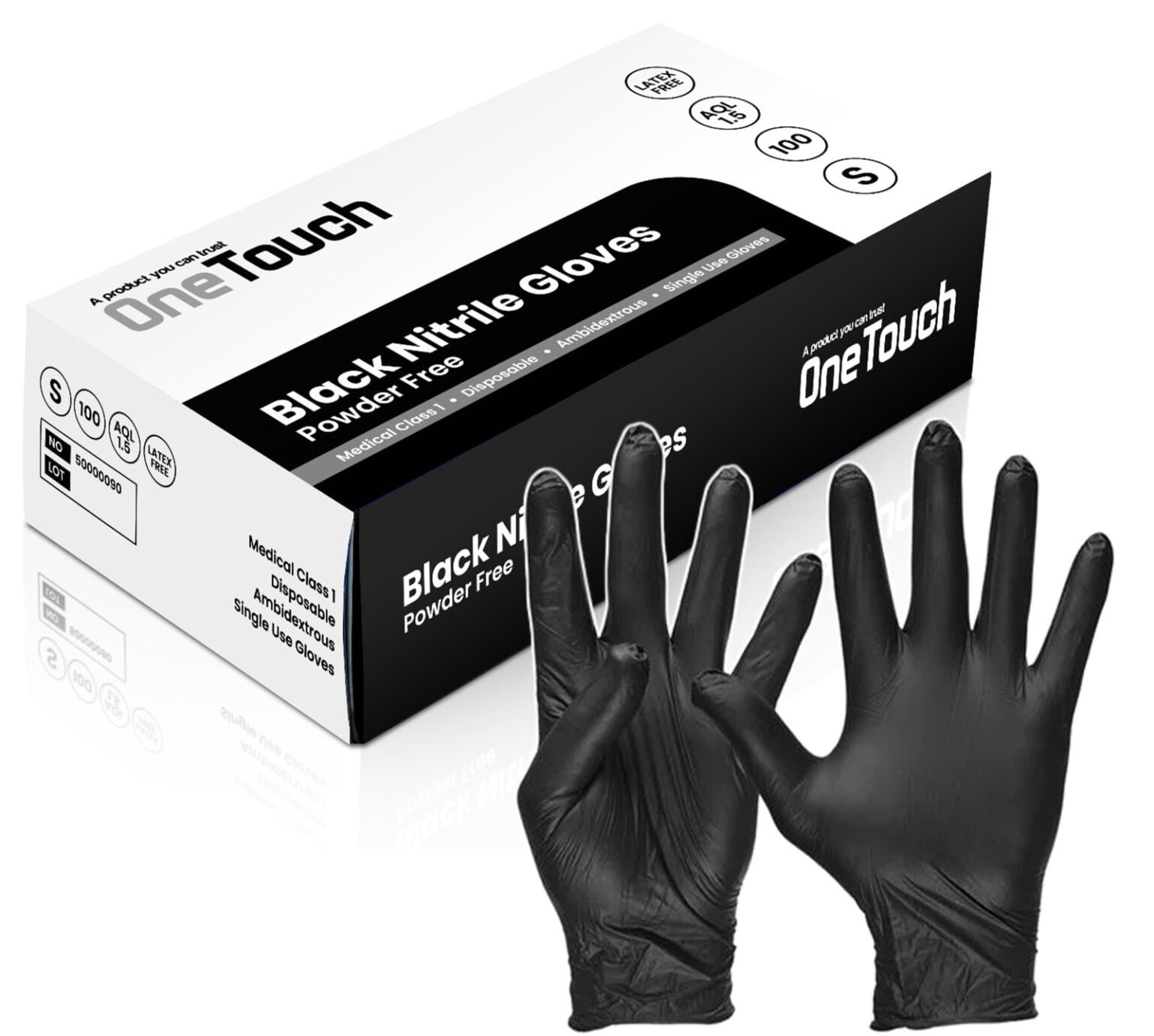 Black Nitrile Disposable Gloves guaranteed Hand Protection