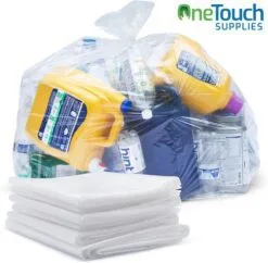 Clear compactor sacks (508x865x1168mm) heavy-duty waste bags – 100 pack