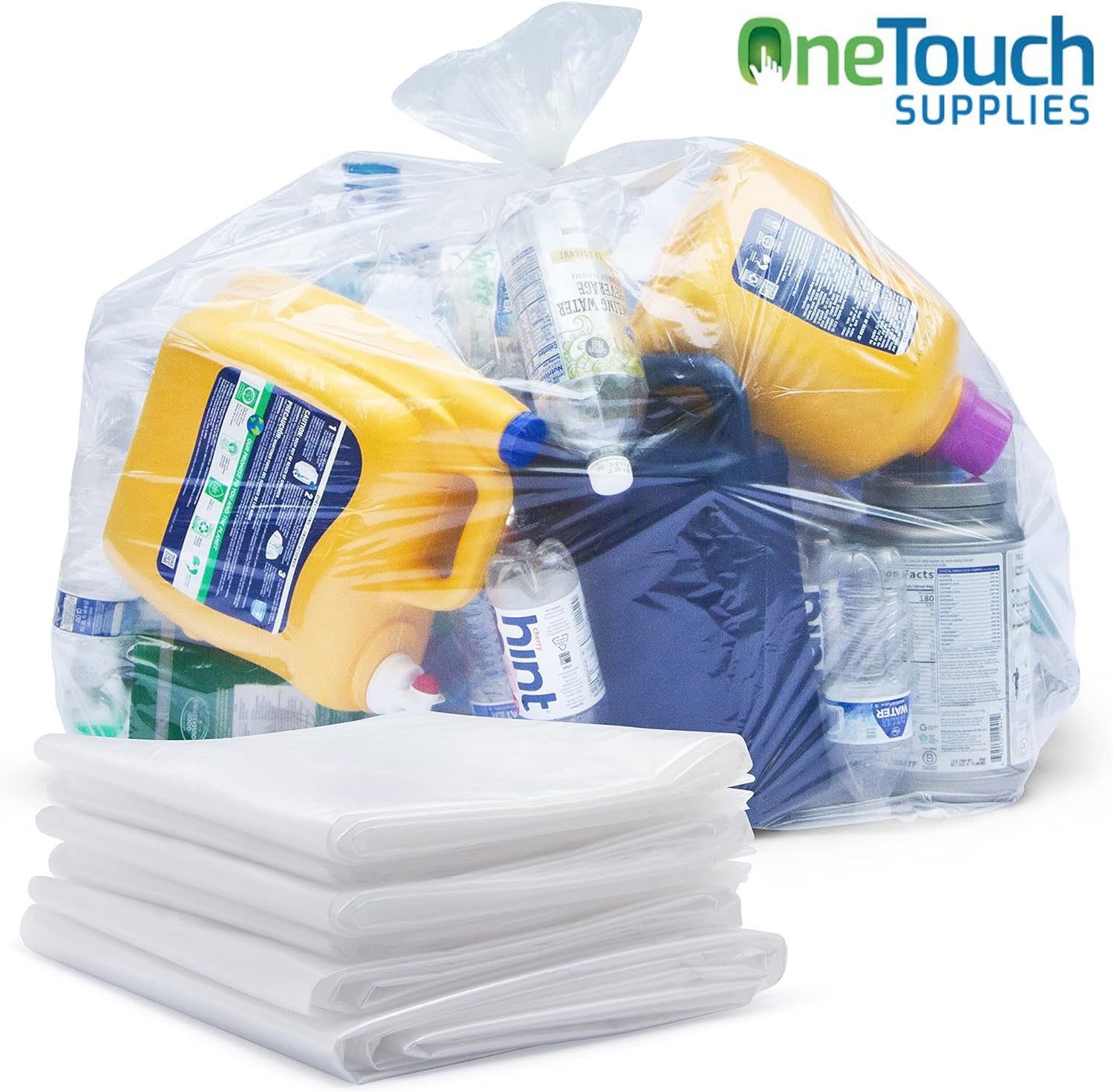 Clear compactor sacks (508x865x1168mm) heavy-duty waste bags – 100 pack