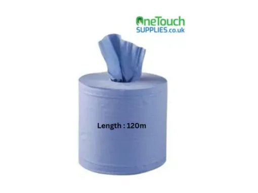 Centrefeed Blue Rolls 2-Ply 120 Meter in packaging