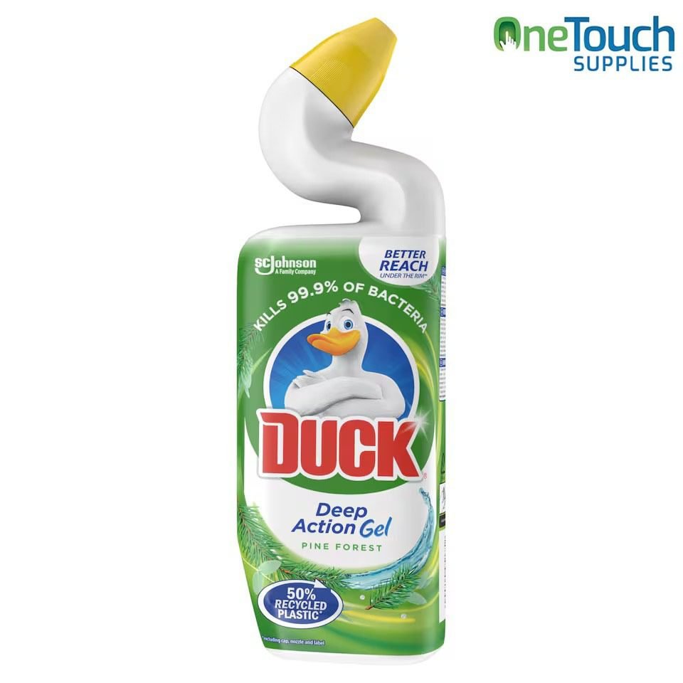 Duck Deep Action Toilet Cleaner Gel 750ml bottle for removing stains and killing germs in toilets