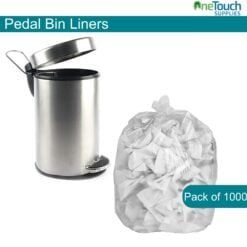 Pedal Bin Liners - 1,000 bags per pack - 10x100