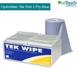 HydroMax Tek Roll 2 Ply Blue - 30cm x 30cm - Pack of 400.