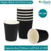 Black Disposable Hot Drink Cups - 8 oz (Box of 100-1000)