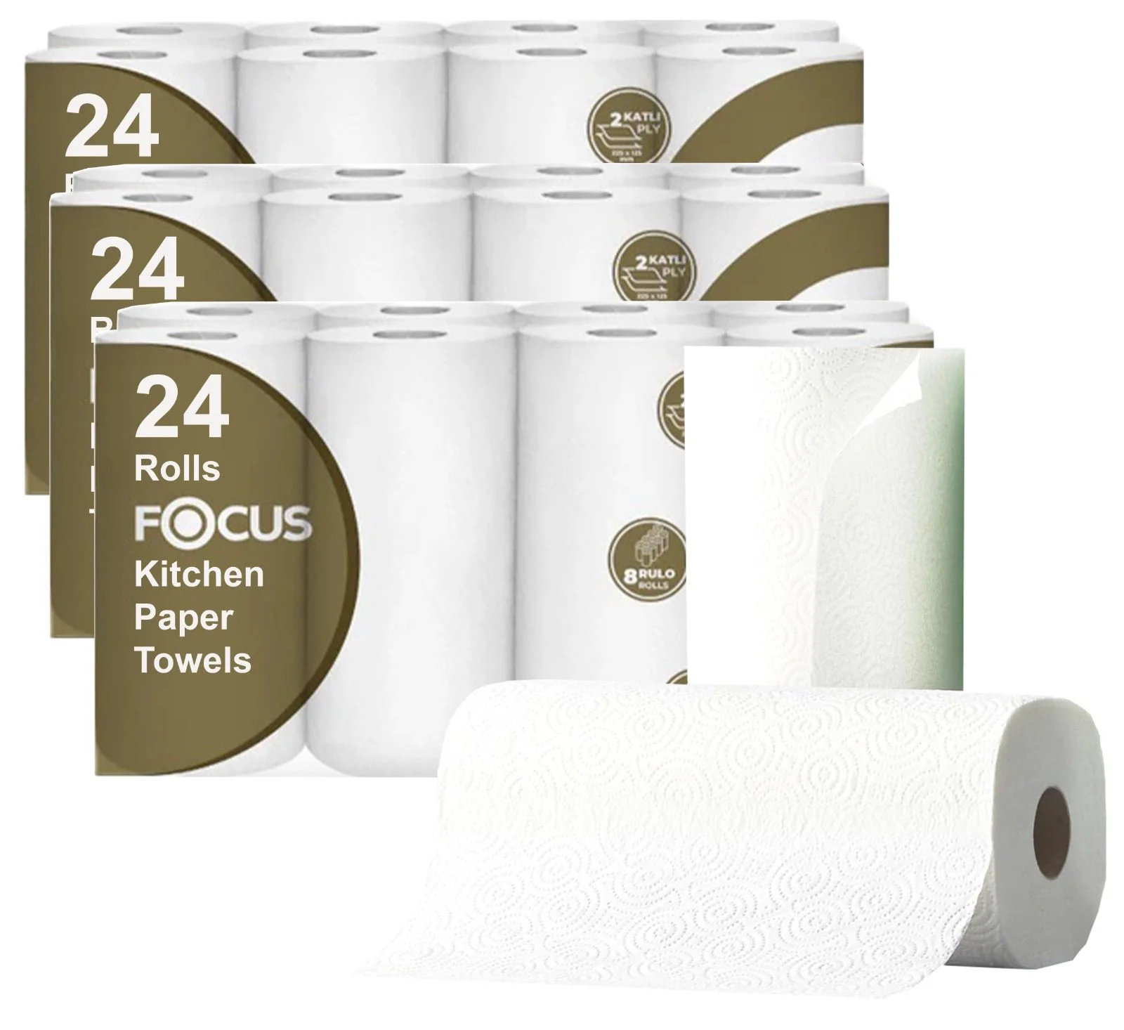 24 Rolls Freedom Super Absorbent Kitchen Roll Towel