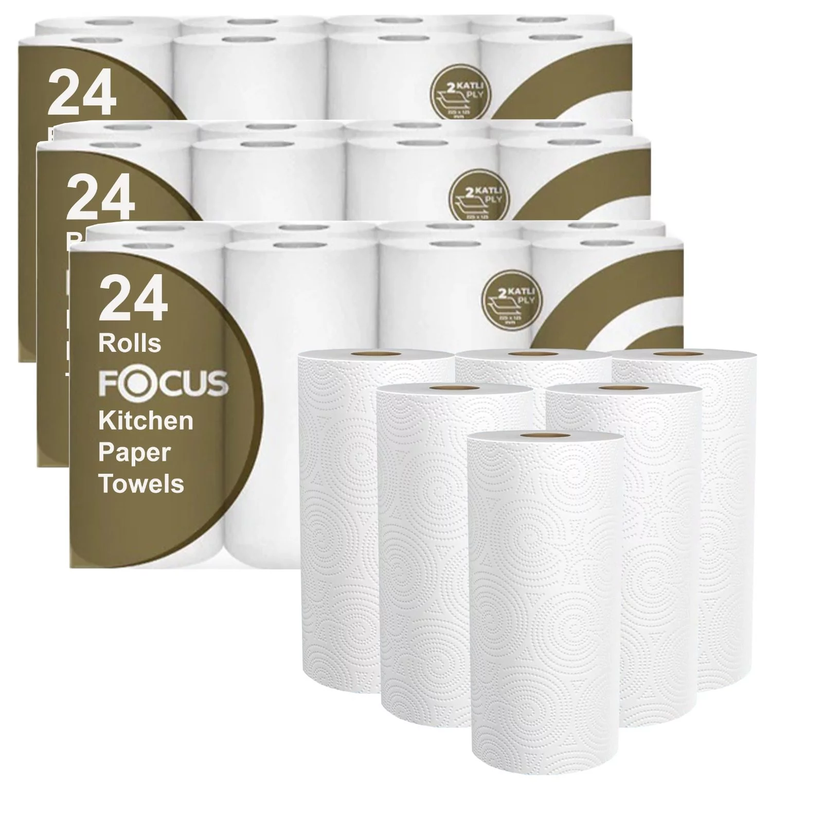 24 Rolls Freedom Super Absorbent Kitchen Roll Towel