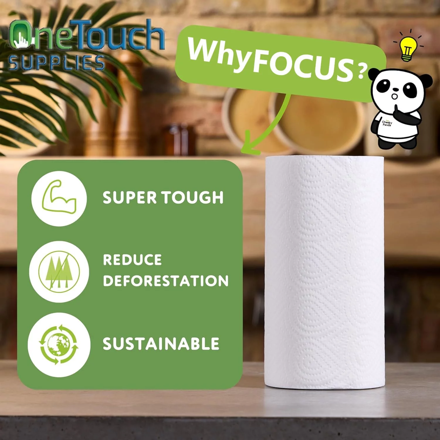 24 Rolls Freedom Super Absorbent Kitchen Roll Towel