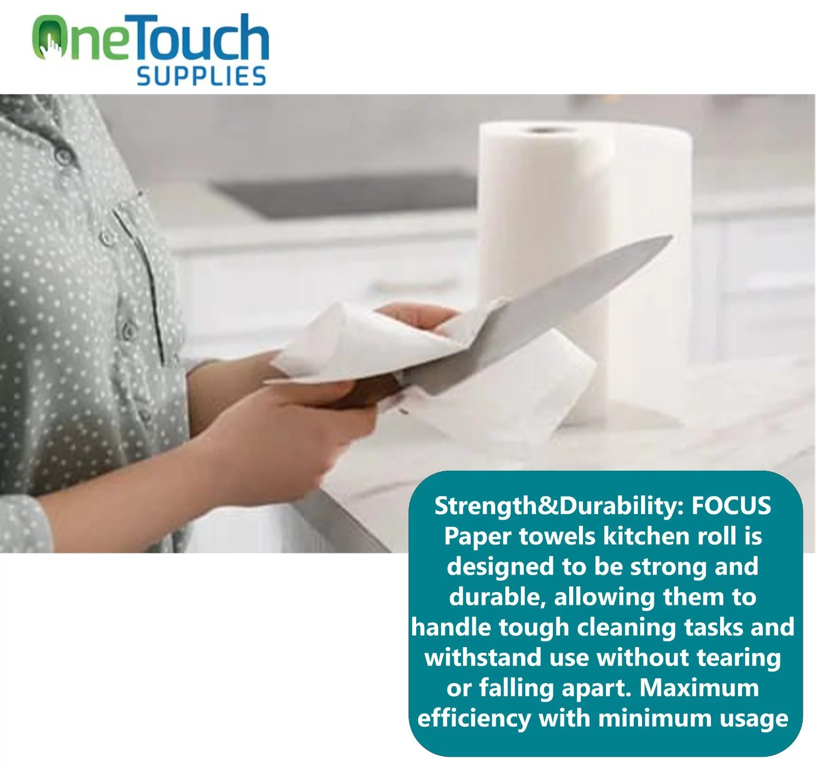 24 Rolls Freedom Super Absorbent Kitchen Roll Towel