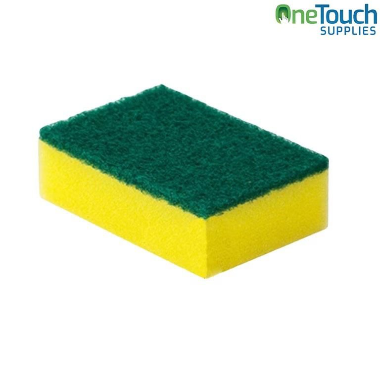 Heavy duty jumbo sponge scourer pack of 10 for cleaning tough grease and kitchen surfaces