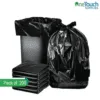 Heavy duty black bin liners flat pack 200 count box