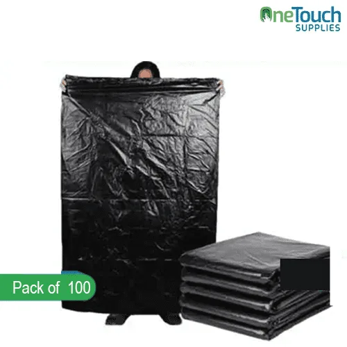 Black heavy duty compactor sacks 100 pack