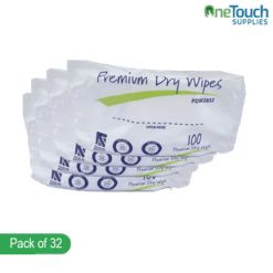 Case of 32 Packs of Premium Dry Patient Wipes