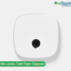 Mini Jumbo Toilet Paper Dispenser – compact wall-mounted tissue roll holder for washrooms