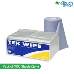 HydroMax Tek Roll | 2 Ply Blue, 30cm x 30cm | 400 Sheets | Strong and Absorbent