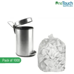 White pedal bin liners 1000 pack