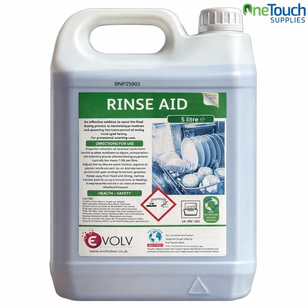 Rinse aid 5L commercial dishwasher liquid for streak free drying and spotless dishes