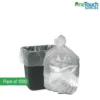 Clear square bin liners 1000 pack inside black office bin