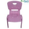 Children's pink plastic stacking chair with non-marking feet for schools and nurseries.