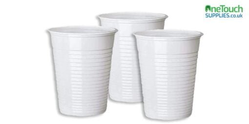 white disposable cups