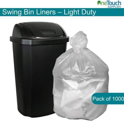Swing Bin Liners - Light Duty - 1000pcs - (10 X 100) - 300 X 550 X 700mm