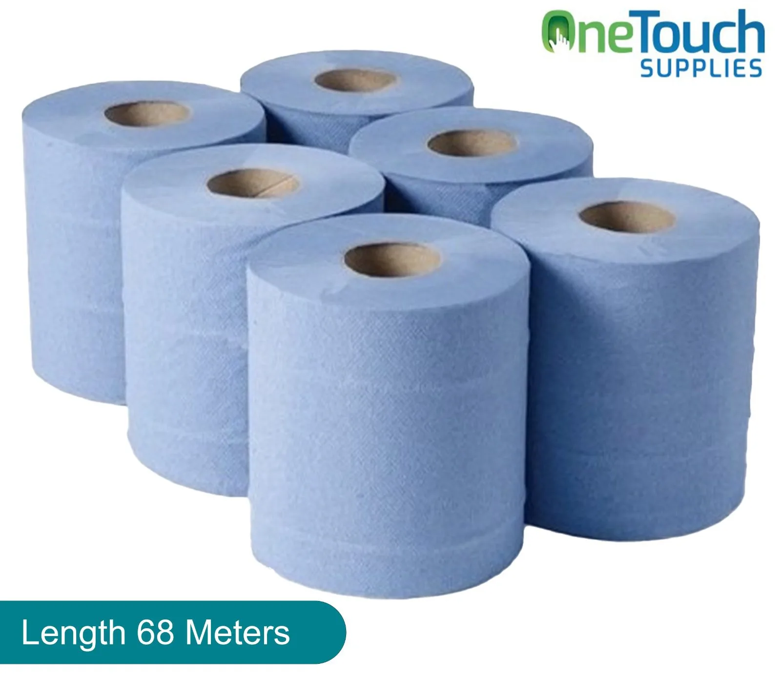 Blue Centrefeed Rolls – 2-Ply, 68m