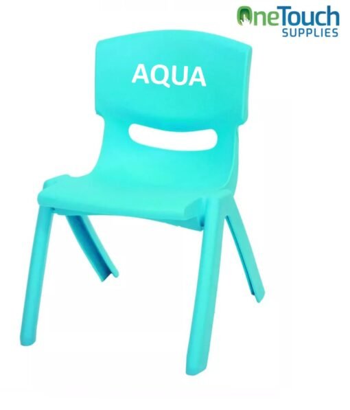 Durable, stackable children's plastic chair in vibrant colors for nurseries and schools.