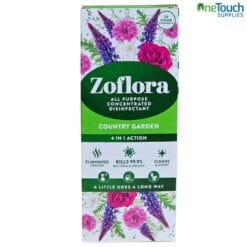 Zoflora Country Garden 500ml disinfectant for killing bacteria and eliminating odours in homes.