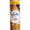 Glade sandalwood and jasmine aerosol air freshener 300ml for eliminating odours in homes and commercial spaces.