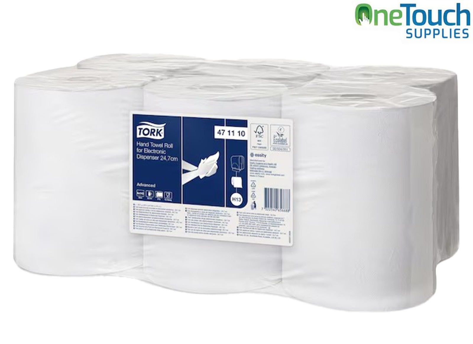 Electronic Hand Towel Roll 471110 2-ply white for touch-free sensor dispenser use