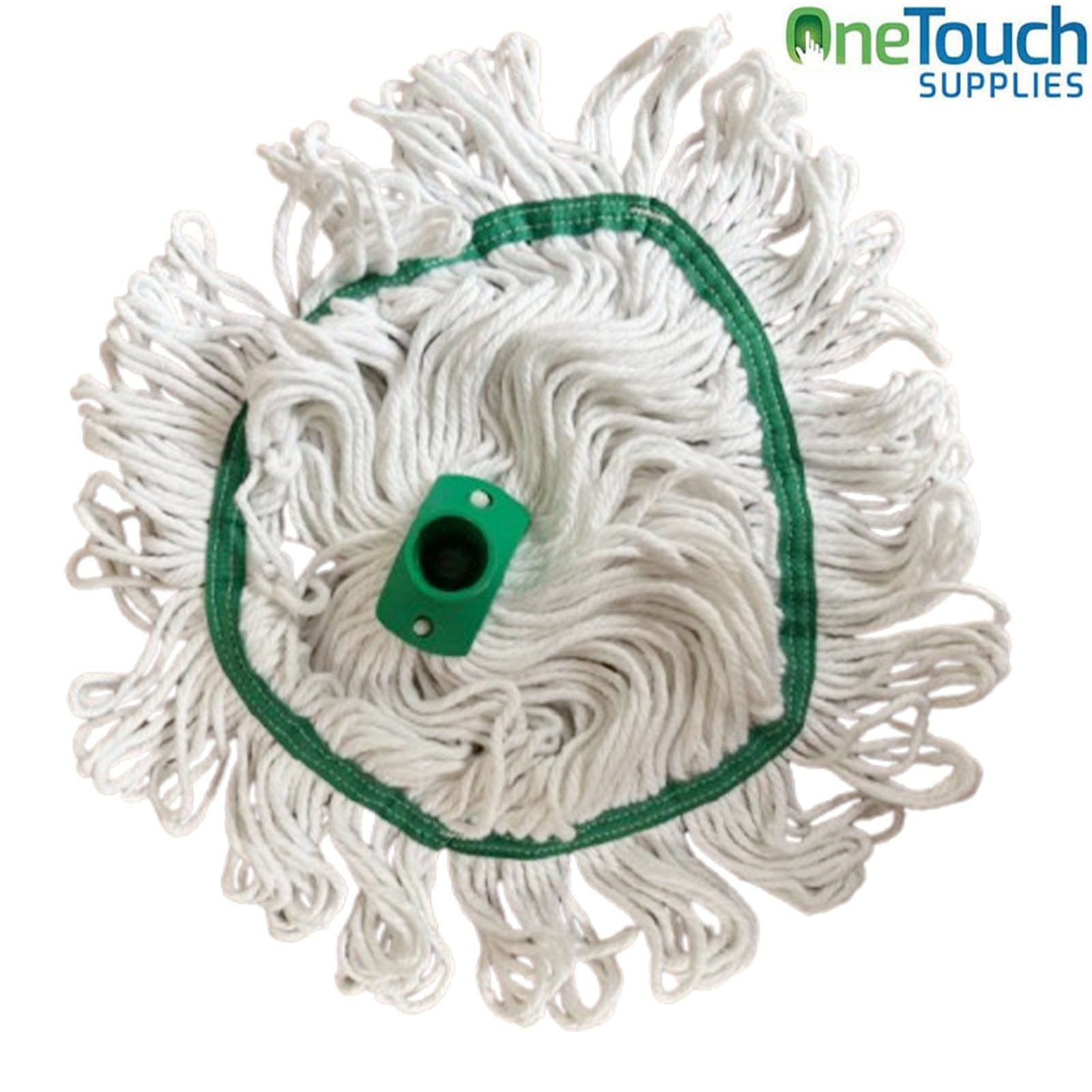 Green hygiene mop head 250g screw fit for cleaning floors