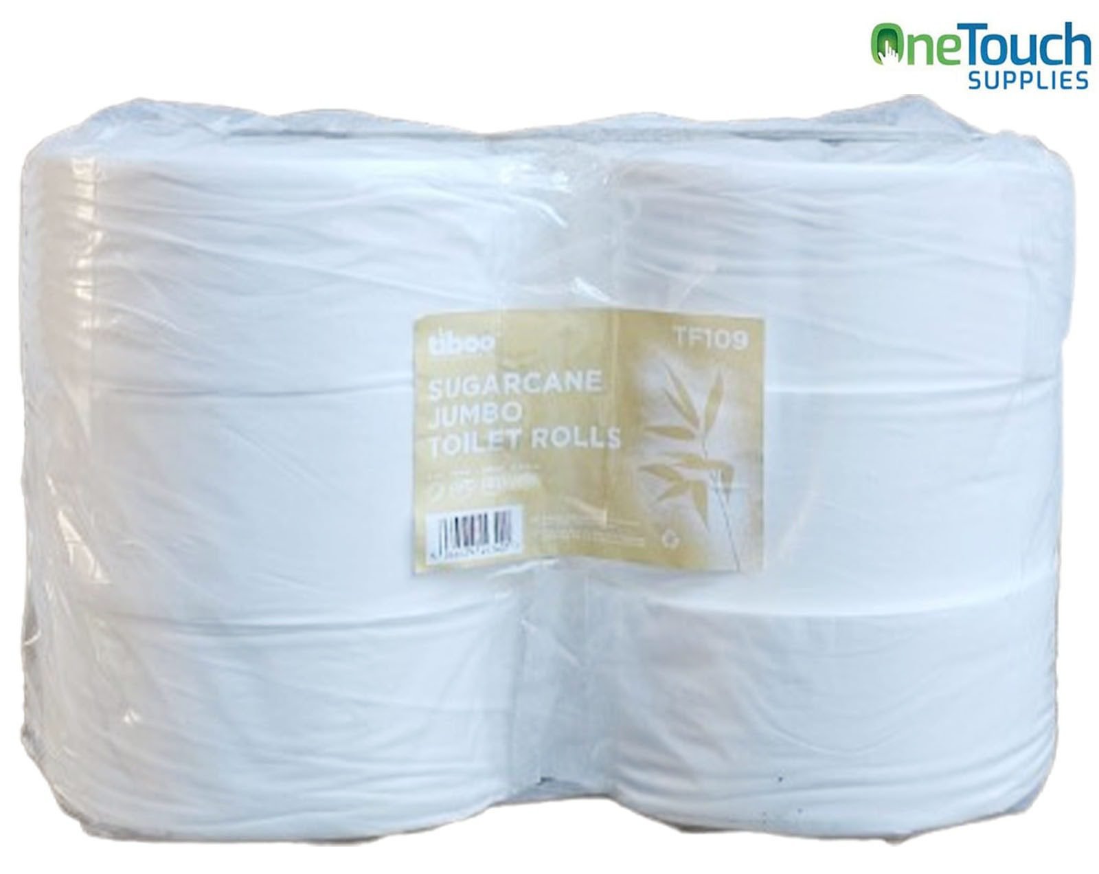 Tiboo Sugarcane Mini Jumbo Toilet Tissue TF109 300m eco-friendly white washroom roll