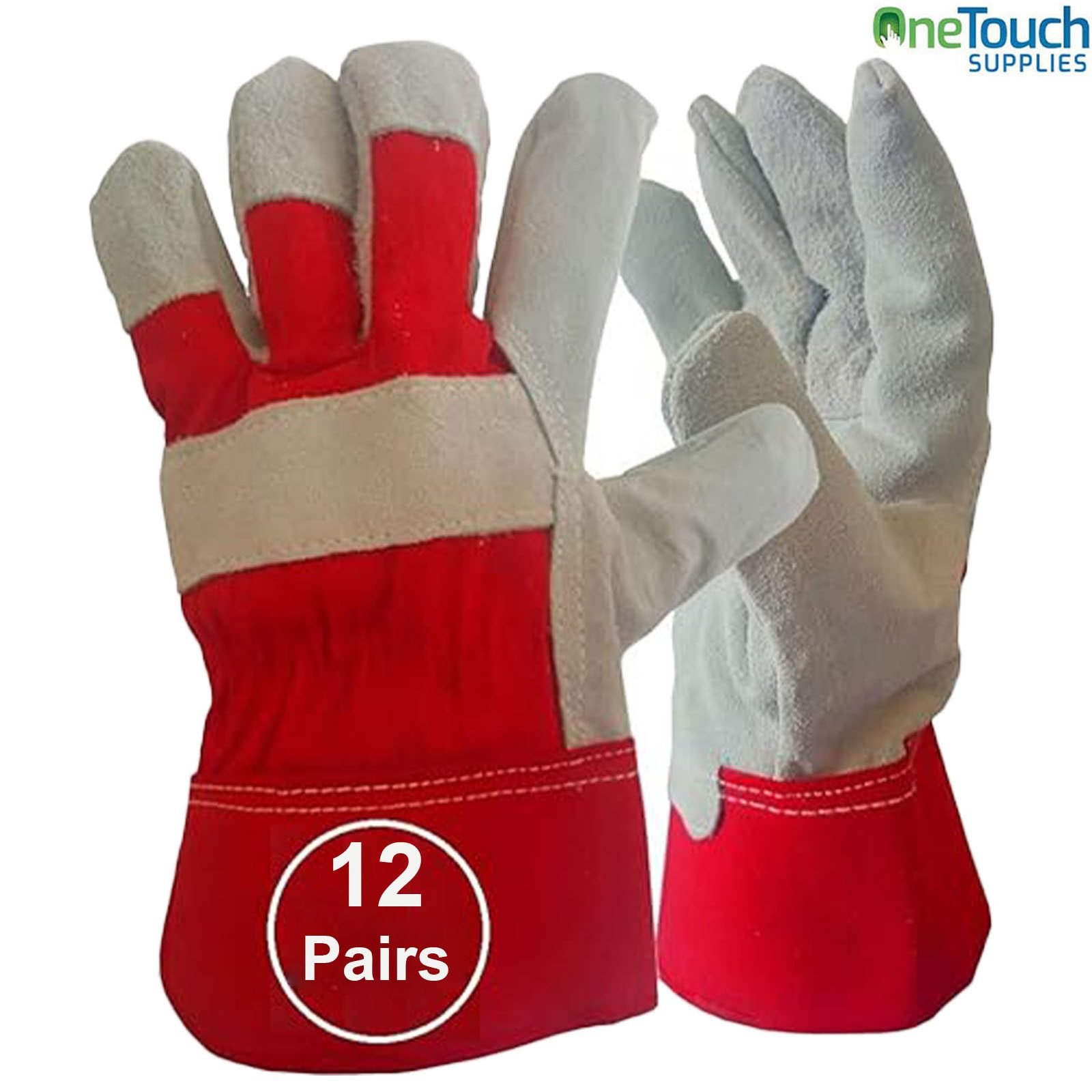 Canadian leather rigger gloves XL heavy duty work gloves 12 pairs