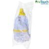 Yellow colour-coded 250g hygiene mop head with screw fit for clinical and kitchen sanitising.