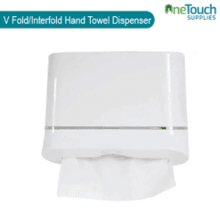 V Fold/Interfold paper hand towel dispenser for hygienic and efficient towel dispensing.