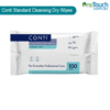 Conti standard cleansing dry wipes, designed for versatile cleaning and personal hygiene needs.