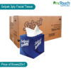 Selpak 3-ply white facial tissue, soft and ideal for sensitive skin, in cube boxes (20 boxes, 1 per box).