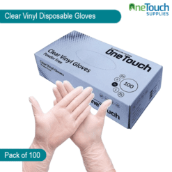 Onetouch Clear Vinyl Gloves – Disposable and Transparent for Protection