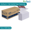 "Box of 3200 2-ply Z fold hand towels for efficient hand drying and cleaning in commercial settings."