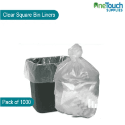 Clear Square Bin Liners – Transparent Waste Bags for Square Bins