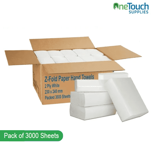 Premium Z-Fold Paper Towels - 3000 Sheets | Soft & Absorbent Hand Towels