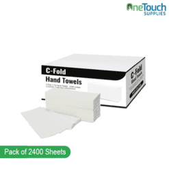 C-Fold Paper Towels - 2 Ply White (2400 Sheets) | Soft & Absorbent Hand Towels