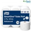 Tork SmartOne Toilet Roll White T8 472242 2-ply advanced washroom tissue system
