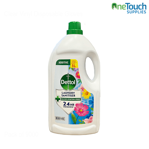 Dettol Laundry Sanitiser 5L Spring Blossom bottle for antibacterial fabric hygiene