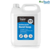 Super Professional White Antibacterial Hand Soap Refill in a 5-litre container, enriched with moisturisers, kills 99.99% of germs, and is suitable for bulk dispensers