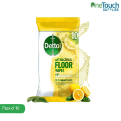 Dettol Multipurpose Antibacterial Biodegradable Floor Cleaning Wipes – Lemon scent, eco-friendly surface cleaner