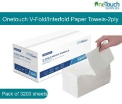 Our 2-Ply V-Fold Paper Towels are perfect for your hand-drying experience. Each Box contains 3200 sheets in white, ensuring long-lasting and easy use.