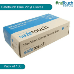 Safetouch Blue Vinyl Gloves - Latex & Powder Free (Pack of 100)