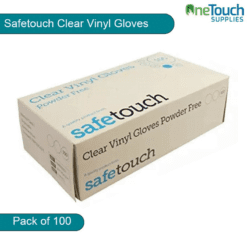 Safetouch Clear Vinyl Gloves - Latex & Powder Free (Pack of 100)